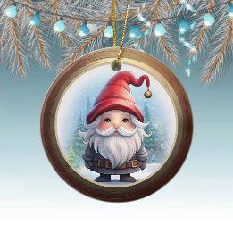 Whimsical Holiday Character Decoration two-sided🎄 Keramik Ornament
