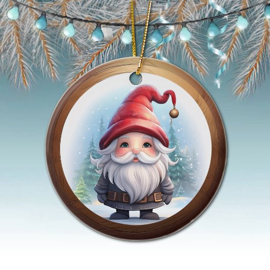 Whimsical Holiday Character Decoration two-sided🎄 Keramik Ornament