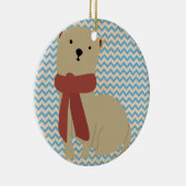 Whimsical Holiday Ferret Keramik Ornament (Rechts)