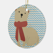 Whimsical Holiday Ferret Keramik Ornament (Links)