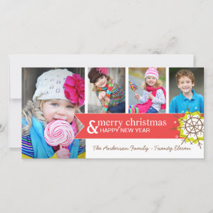 Whimsical Holiday Foto Cards Feiertagskarte