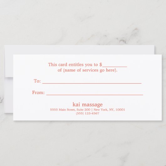 Whimsical Holiday Geschenkgutschein (Rückseite)