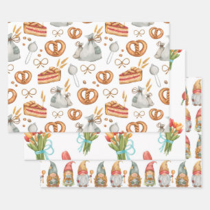 Whimsical Holiday Jolly Weihnachtsgebäck Nomaden Geschenkpapier Set