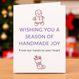 Whimsical Holiday Joy Small Business Weihnachten Dankeskarte