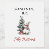 Whimsical Holiday Labels | [Your Brand Name] Weinetikett (Einzelnes Label)