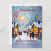 Whimsical Holiday Market Merry Christmas 5x7 Card Einladung (Vorderseite)