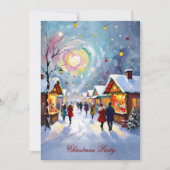 Whimsical Holiday Market Scene Christmas Party 5x7 Einladung (Vorderseite)