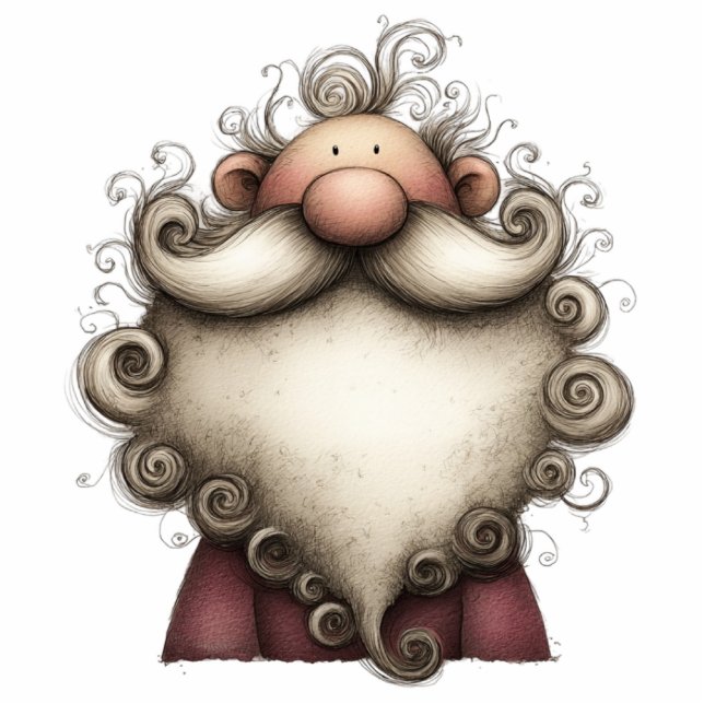 Whimsical Holiday Santa Freistehende Fotoskulptur (Vorne)