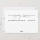 Whimsical Holiday Sweaters on Display Feiertagskarte (Rückseite)