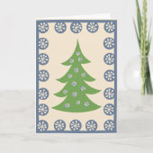 Whimsical Holiday Tree Card Dankeskarte (Vorderseite)