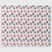 Whimsical Holiday Trees Geschenkpapier (Flach)