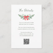 Whimsical Holiday Wedding | Guest Details QR Code Begleitkarte (Vorderseite)