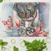 Whimsical Holiday Weihnachten Gnome Küche Handtuch (Gefaltet)