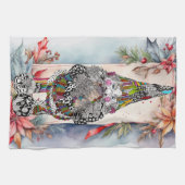 Whimsical Holiday Weihnachten Gnome Küche Handtuch (Horizontal)