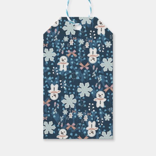 Whimsical Holiday Wrapping Paper Flat Sheet Geschenkanhänger (Vorderseite)