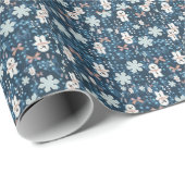 Whimsical Holiday Wrapping Paper Flat Sheet Geschenkpapier (Rolleneckpunkt)