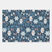 Whimsical Holiday Wrapping Paper Flat Sheet Geschenkpapier Set (Vorderseite 2)
