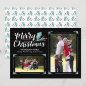 Whimsical Holly 2-Foto Weihnachten (Vorne/Hinten)