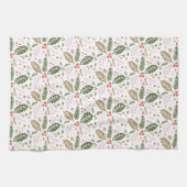 Whimsical Holly Berry farbenfrohe Weihnachtsfeiert Geschirrtuch (Horizontal)