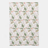 Whimsical Holly Berry farbenfrohe Weihnachtsfeiert Geschirrtuch (Vertikal)