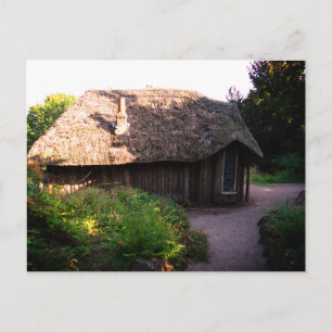 Whimsical Holz House Foto Postcard Postkarte