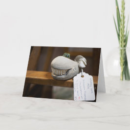 Whimsical Holzwalf Skulptur Karte