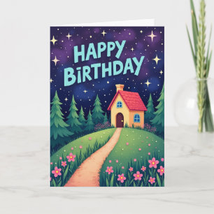 Whimsical Home Geburtstagskarte Karte