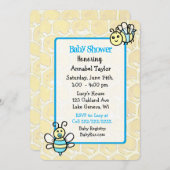 Whimsical Honey Bee Boy's Baby Shower Einladung (Vorne/Hinten)