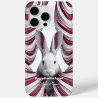 Whimsical Hopper: Artful Rabbit iPhone 15 Fall