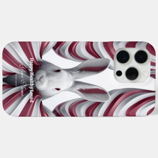 Whimsical Hopper: Artful Rabbit iPhone 15 Fall Case-Mate iPhone Hülle (Rückseite (Horizontal))