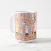 Whimsical Hoppy Ostereier Kaffeetasse (Vorderseite Links)