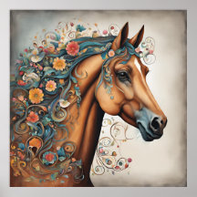 Whimsical Horse Head