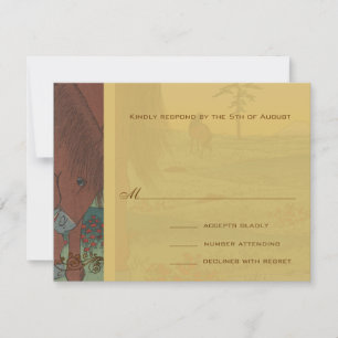 Whimsical Horse Wedding Response Card RSVP Karte