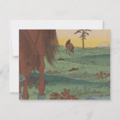 Whimsical Horse Wedding Response Card RSVP Karte (Rückseite)