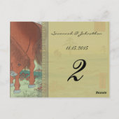 Whimsical Horse Wedding Tischnummer Cards (Rückseite)