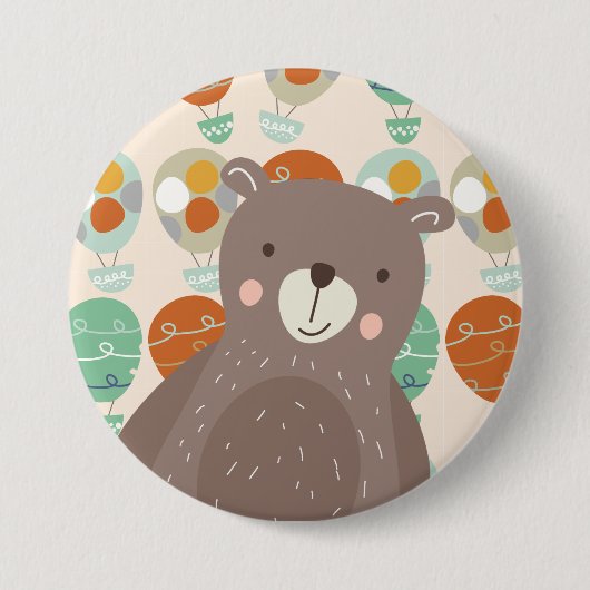 Whimsical Hot Air Ballons Button (Vorderseite)