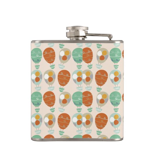 Whimsical Hot Air Ballons Flachmann (Rückseite)