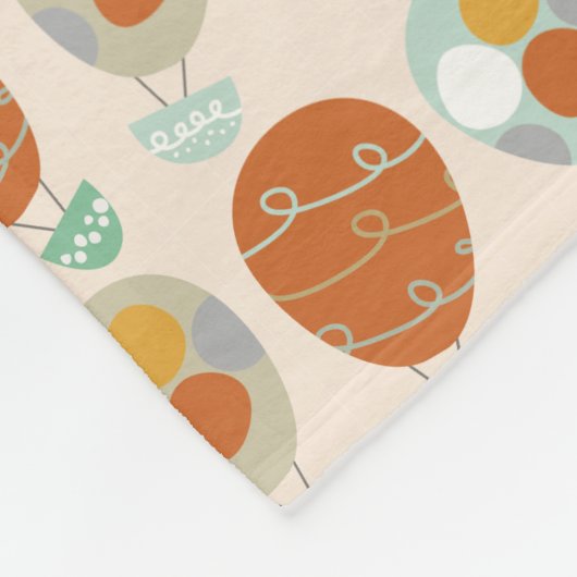 Whimsical Hot Air Ballons Fleecedecke (Ecke)