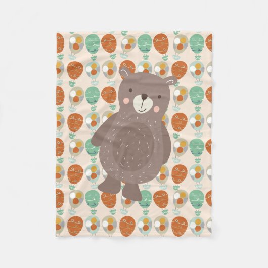 Whimsical Hot Air Ballons Fleecedecke (Vorderseite)