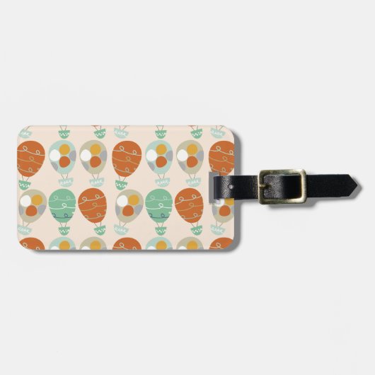 Whimsical Hot Air Ballons Gepäckanhänger (Vorderseite horizontal)