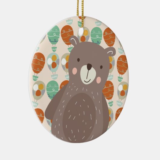 Whimsical Hot Air Ballons Keramikornament (Rechts)