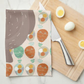 Whimsical Hot Air Ballons Küchentuch (Viertel Falte)