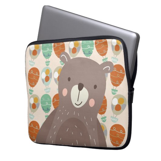 Whimsical Hot Air Ballons Laptopschutzhülle (Vorderseite Links)
