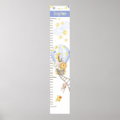 Whimsical Hot Air Balloon Growth Chart Poster (Vorne)