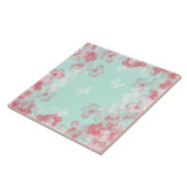 Whimsical Hot Air Balloon with Cherry Blossoms  Fliese (Seite)