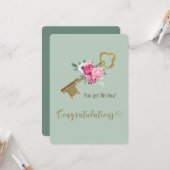 Whimsical House Key Herzlichen Glückwunsch Neue Zu Karte (Vorderseite/Rückseite Beispiel)