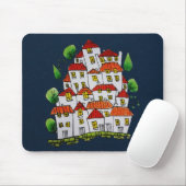 Whimsical House Mousepad (Doodle - von Hand gezeic (Mit Mouse)