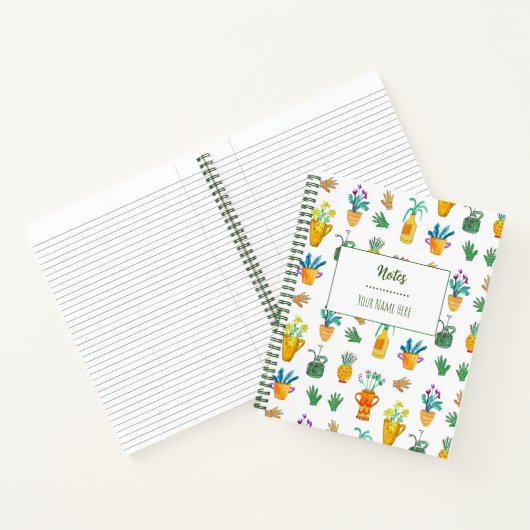 Whimsical House Pflanze Niedlich Boho Hand-Illustr Notizblock (Innenseite)