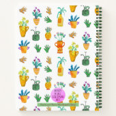 Whimsical House Pflanze Niedlich Boho Hand-Illustr Notizblock (Rückseite)