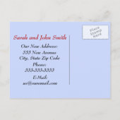 Whimsical House und Blume "We ve Moved" Postkarte (Rückseite)